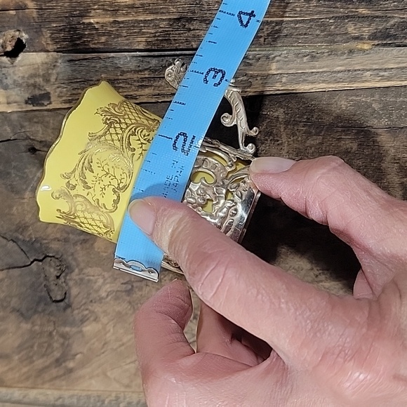 Rare Antique Aynsley China Demitasse In Sterling Silver Holder - Picture 12 of 13